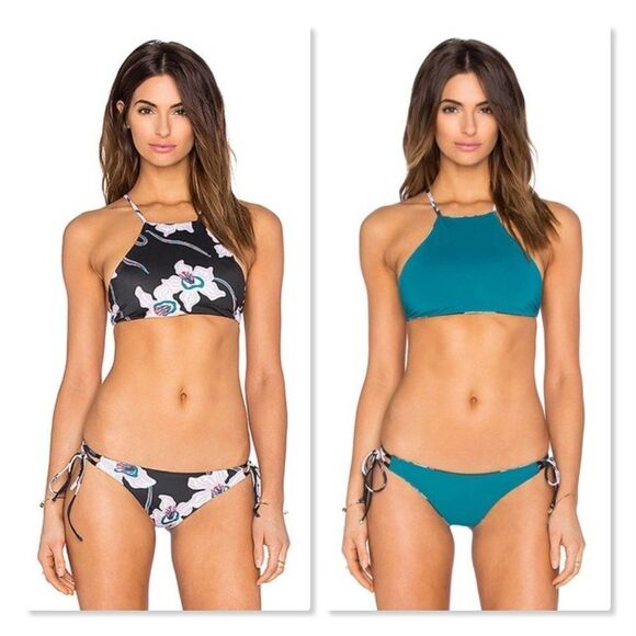Tavik Reversible Blossom Halter Bikini Set - Picture 1 of 14